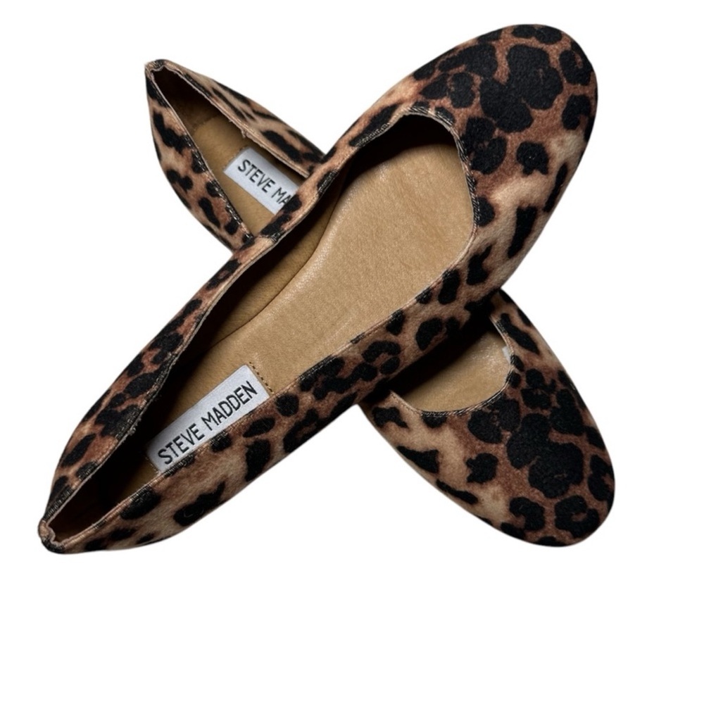 Steve Madden Brown Leopard Flats